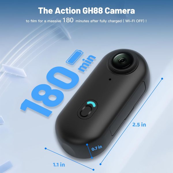 128GB FHD 1080P Mini Body Camera, Wearable Action Body Cam, Thumb Size Hands Free Recording Body Worn Camera, Premium Portable Camcorder Mount Anywhere for Work, Travel, Pet Walking (Black) - Image 3
