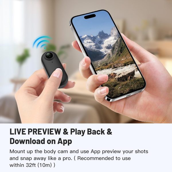 128GB FHD 1080P Mini Body Camera, Wearable Action Body Cam, Thumb Size Hands Free Recording Body Worn Camera, Premium Portable Camcorder Mount Anywhere for Work, Travel, Pet Walking (Black) - Image 4