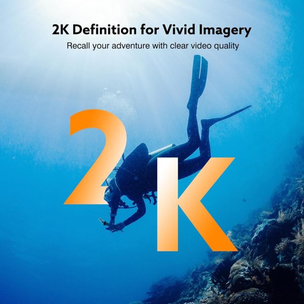Z10 2K Action Camera, 128GB Wearable Sports Camera with Waterproof Case, Magnetic Clip, and Quick-Mount Accessories, Small Body Cam for Cycling, Diving, Travel, and Outdoor Adventures - Image 2