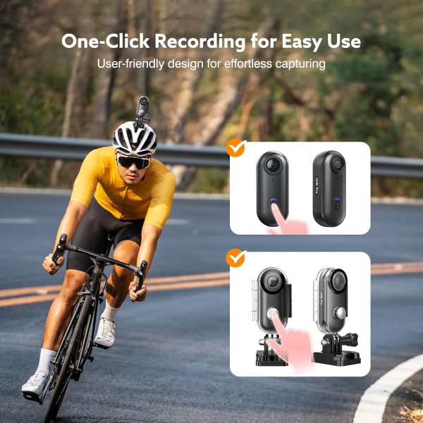 Z10 2K Action Camera, 128GB Wearable Sports Camera with Waterproof Case, Magnetic Clip, and Quick-Mount Accessories, Small Body Cam for Cycling, Diving, Travel, and Outdoor Adventures - Image 6